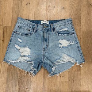 Abercrombie Mid-rise Boyfriend Light Shredded 27